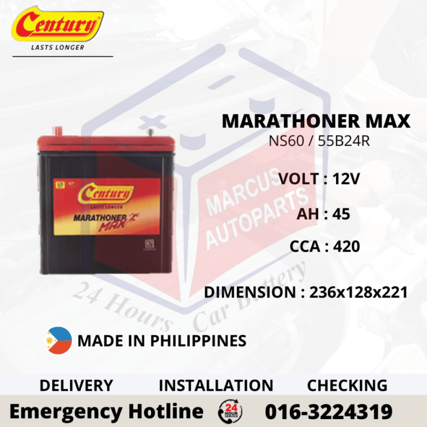 Century Marathoner Max Ns B R Car Battery Hours Car Battery