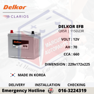 DELKOR EFB Q85R | 115D23R CAR BATTERY