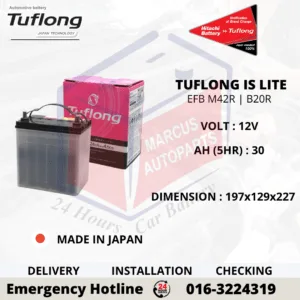 TUFLONG IS LITE EFB M42R | B20R 30AH 310CCA START-STOP CAR BATTERY
