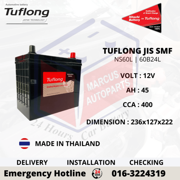 TUFLONG SMF NX100-S6L | NS60L | 60B24L CAR BATTERY