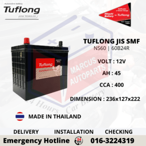 TUFLONG SMF NX100-S6 | NS60 | 60B24R CAR BATTERY