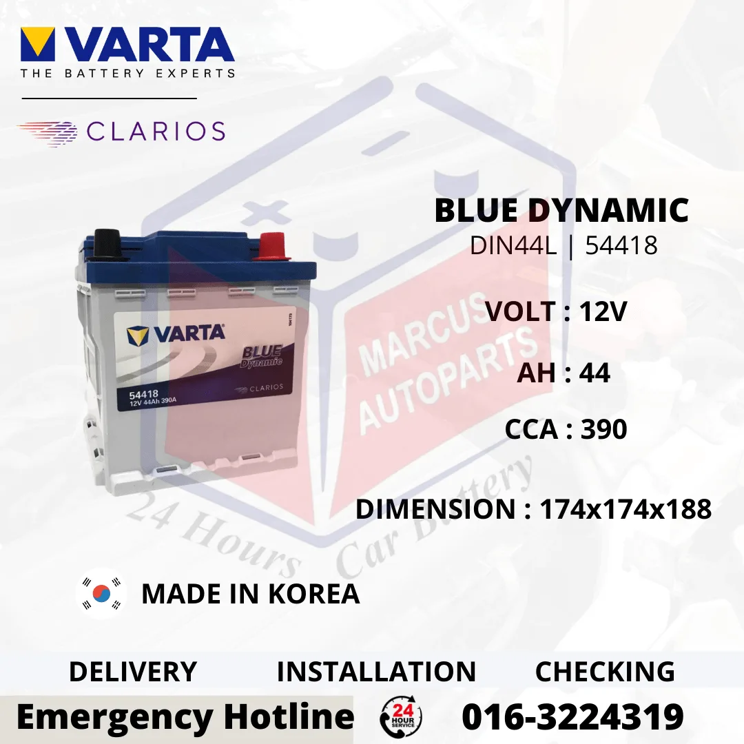 VARTA BLUE DYNAMIC LN0 | DIN44L | 54418 44AH 390CCA CAR BATTERY