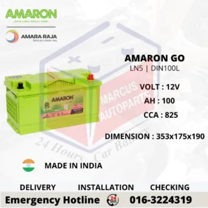 Amaron GO LN5 DIN100L 100Ah 825CCA Maintenance Free Car Battery