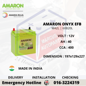 AMARON ONYX EFB M42L | 60B20L CAR BATTERY