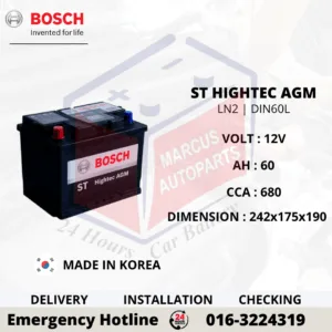 BOSCH ST HIGHTEC AGM LN2 DIN60L 0092S67051 60AH 680CCA START STOP CAR BATTERY