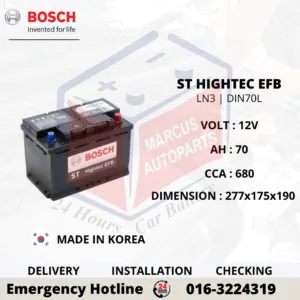 BOSCH ST HIGHTEC EFB LN3 DIN70L 0092S67113 70AH 680CCA START STOP CAR BATTERY