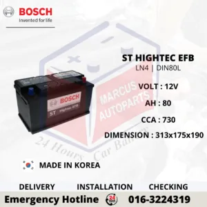 BOSCH ST HIGHTEC EFB LN4 DIN80L 0092S67114 80AH 730CCA START STOP CAR BATTERY