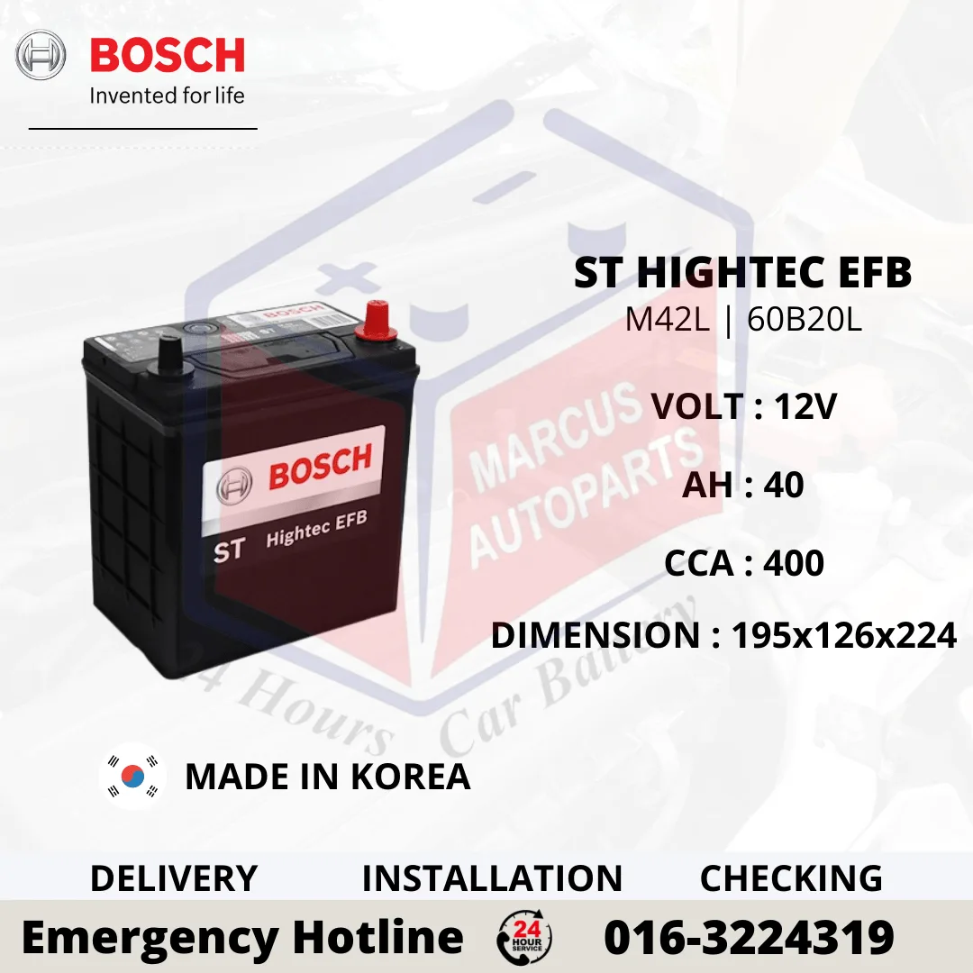 BOSCH ST HIGHTEC EFB M42L 60B20L 0092S67082 40AH 400CCA START STOP CAR BATTERY