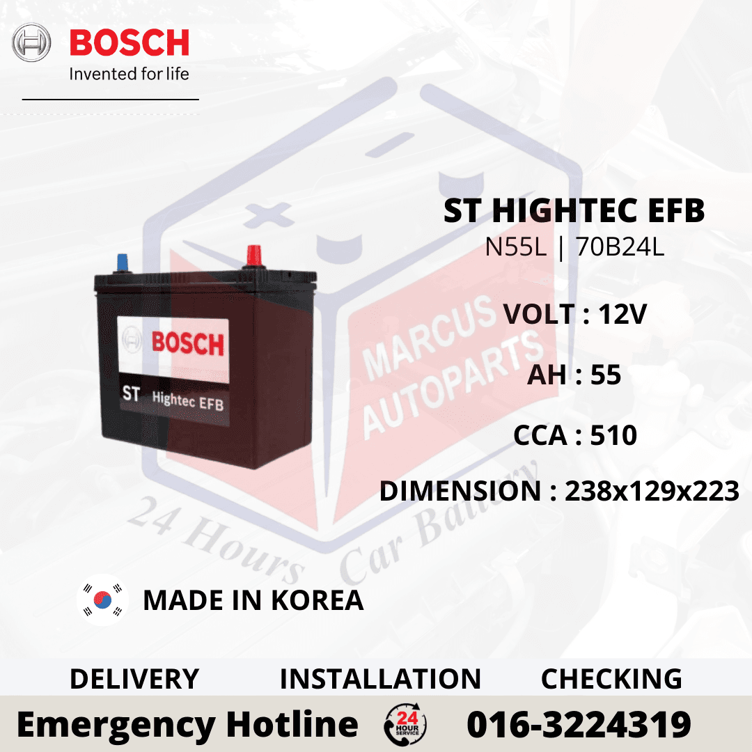 BOSCH ST HIGHTEC EFB N55L 70B24L 0092S67121 55AH 510CCA START STOP CAR BATTERY