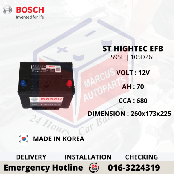 BOSCH ST HIGHTEC EFB S95L | 105D26L CAR BATTERY