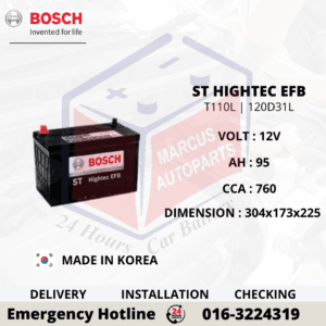 BOSCH ST HIGHTEC EFB T110L 120D31L 0092S67110 95AH 760CCA START STOP CAR BATTERY