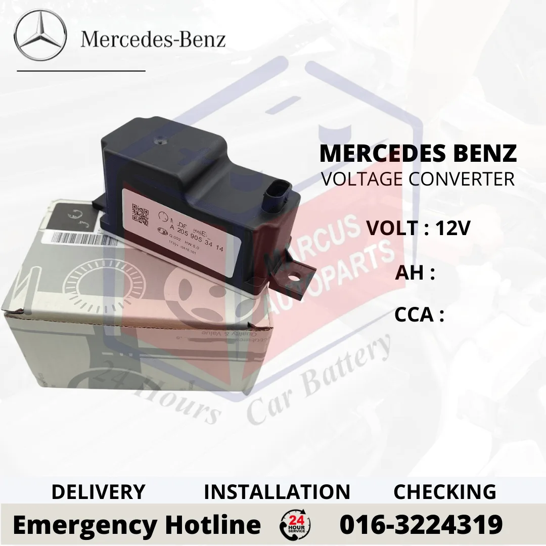 MERCEDES-BENZ VOLTAGE CONVERTER 2059053414 AUXILIARY BATTERY MODULE