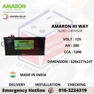 Amaron HI WAY N200 245H52R 200Ah 1200CCA Maintenance Free Automotive Industry Battery