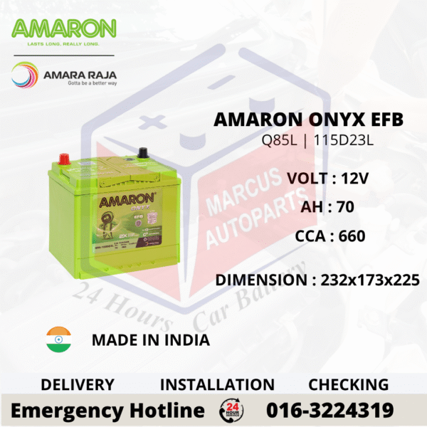 AMARON ONYX EFB Q85L | 115D23L CAR BATTERY