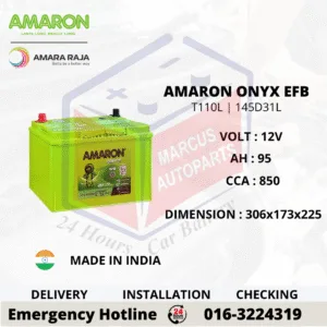 Amaron ONYX EFB T110L 145D31L 95Ah 850CCA Start Stop Car Battery