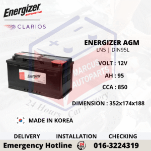 ENERGIZER AGM LN5 | DIN95L CAR BATTERY