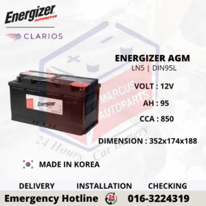 ENERGIZER AGM LN5 | DIN95L CAR BATTERY