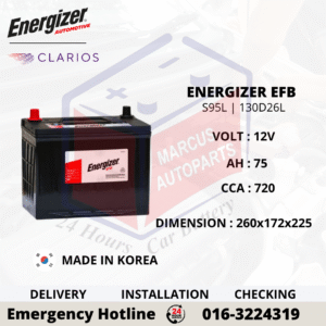 ENERGIZER EFB S95L | 130D26L CAR BATTERY