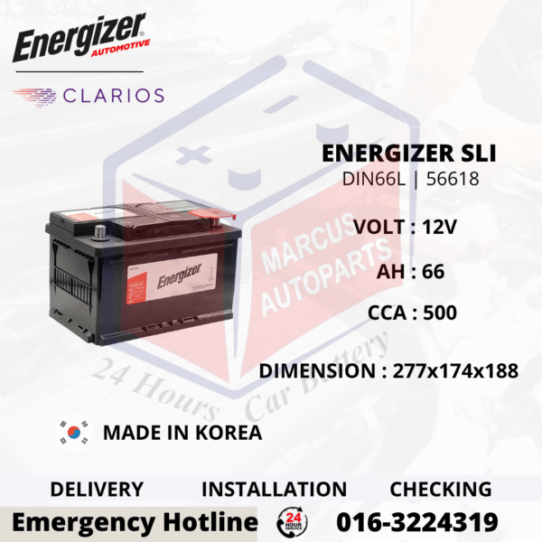 ENERGIZER SLI LN3 | DIN66L CAR BATTERY