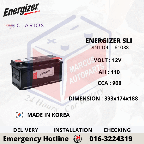 ENERGIZER SLI LN6 | DIN110L CAR BATTERY