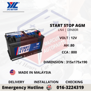 JYC AGM LN4 | DIN80R AUTOMOTIVE CAR BATTERY