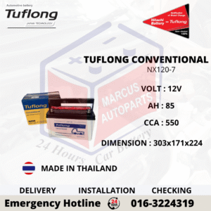 TUFLONG CONVENTIONAL NX120-7 COMMERCIAL BATTERY