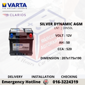 VARTA SILVER DYNAMIC AGM LN1 | DIN50L CAR BATTERY