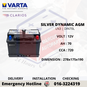 VARTA SILVER DYNAMIC AGM LN3 | DIN70L CAR BATTERY