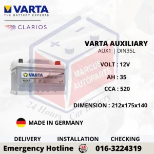 VARTA SILVER DYNAMIC AUXILIARY AUX1 | DIN35L 35AH 520CCA AUXILIARY BATTERY