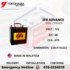 YOKOHAMA ADVANCE EFB Q85L | 95D23L CAR BATTERY
