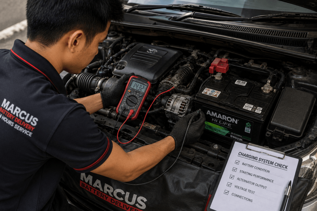 Car battery and charging system test in KL and Petaling Jaya