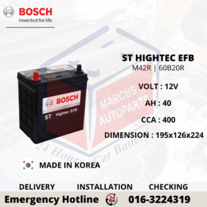 BOSCH ST HIGHTEC EFB M42R 60B20R 0092S67206 40AH 400CCA START STOP CAR BATTERY