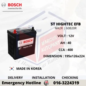 BOSCH ST HIGHTEC EFB M42R 60B20R 0092S67206 40AH 400CCA START STOP CAR BATTERY