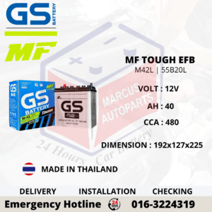 GS MF TOUGH EFB M42L | 55B20L 40AH 480CCA START-STOP CAR BATTERY