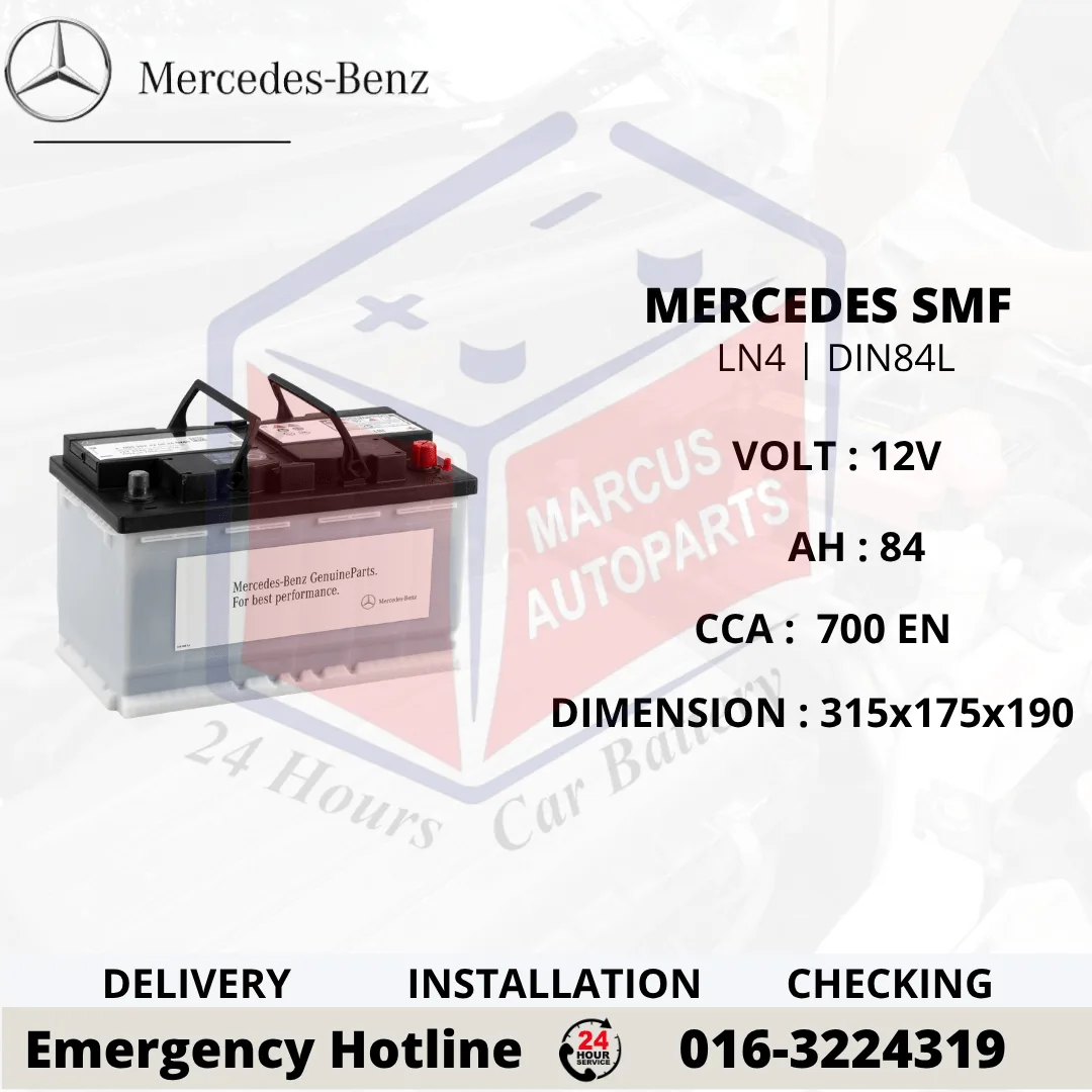 MERCEDES-BENZ SMF LN4 | DIN84L | A000982320826 84AH 700EN MAINTENANCE FREE CAR BATTERY