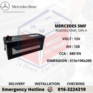 MERCEDES-BENZ SMF DIN A | DIN120 | A0009823908 120AH 680EN SUPER HEAVY DUTY TRUCK BATTERY