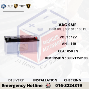 VOLKSWAGEN SMF LN6 | DIN110L | 000 915 105 DL 110Ah 850EN CAR BATTERY