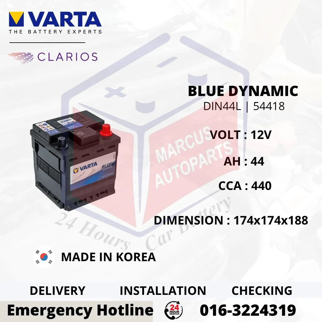 VARTA BLUE DYNAMIC LN0 | DIN44L | 54418 44AH 440CCA CAR BATTERY
