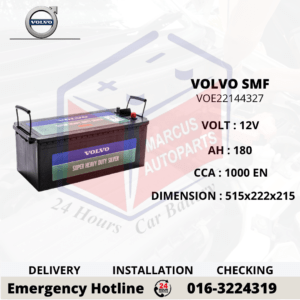 VOLVO SMF DIN B | DIN180 | VOE22144327 180AH 1000EN SUPER HEAVY DUTY SILVER TRUCK BATTERY