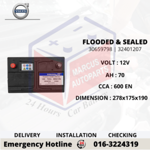 VOLVO SMF LN3 | DIN70L | 30659798 70AH 600EN CAR BATTERY