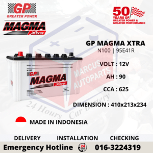 GP MAGMA EXTRA N100 | 95E41R 90AH 625CCA LOW MAINTENANCE COMMERCIAL VEHICLE BATTERY