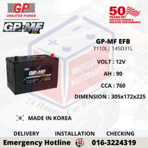 GP MF EFB T110L | 145D31L 90AH 760CCA START-STOP CAR BATTERY