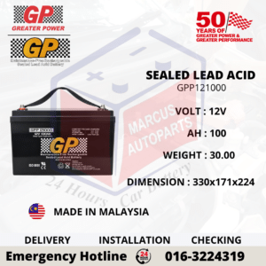 GP SLA GPP121000 12V 100AH SEALED LEAD ACID BATTERY