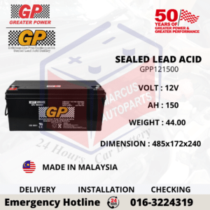 GP SLA GPP121500 12V 150AH SEALED LEAD ACID BATTERY