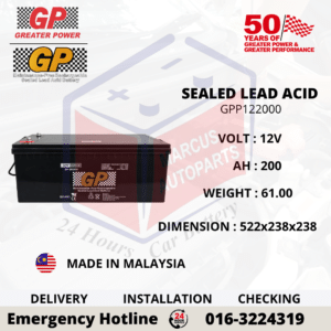 GP SLA GPP122000 12V 200AH SEALED LEAD ACID BATTERY