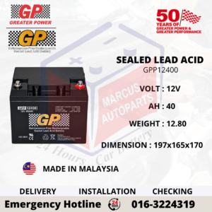 GP SLA GPP12400 12V 40AH SEALED LEAD ACID BATTERY